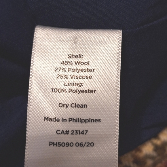 Talbots wool-blend houndstooth button front skirt - Picture 7 of 7